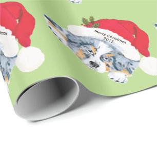 Papier Cadeau Enveloppe de cadeau australienne bleue de chiot de
