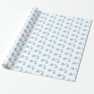 Papier Cadeau Enveloppe de cadeau blanche et bleue de baby