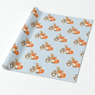Papier Cadeau Enveloppe de cadeau bleue de baby shower de