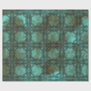 Papier Cadeau Enveloppe de cadeau celtique de noeud de turquoise