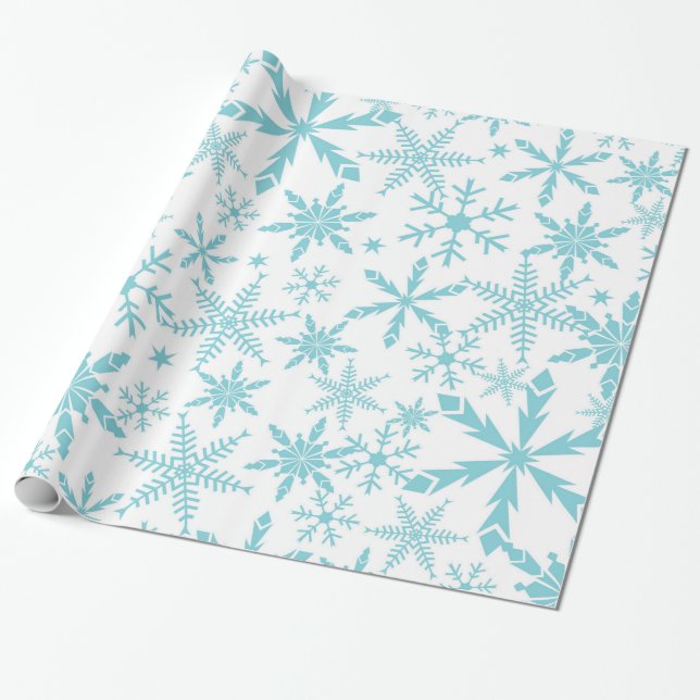 Papier Cadeau Enveloppe de cadeau congelée de flocons de (Déroulé)