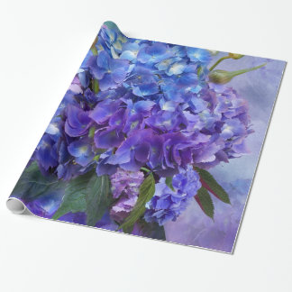 Papier Cadeau Enveloppe de cadeau d'art de bouquet d'hortensia