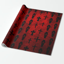 Papier Cadeau Enveloppe de cadeau de cercueil de vampire de Goth