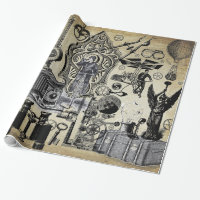 Enveloppe de cadeau de collage de Steampunk