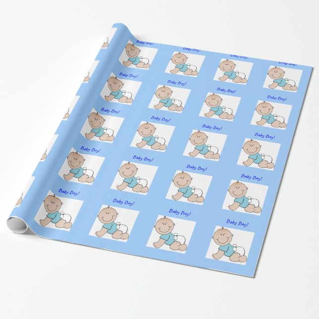 Papier Cadeau Enveloppe de cadeau de douche de bébé (Déroulé)