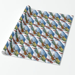 Papier Cadeau Enveloppe de cadeau de Mooseski de Noël