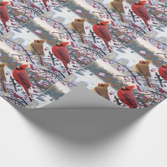 Papier Cadeau Enveloppe de cadeau de Noël/cardinaux (Coin)