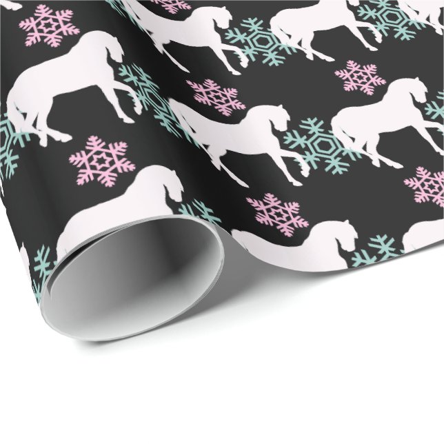 Papier Cadeau Enveloppe de cadeau de Noël de filles de motif de (Coin rond)