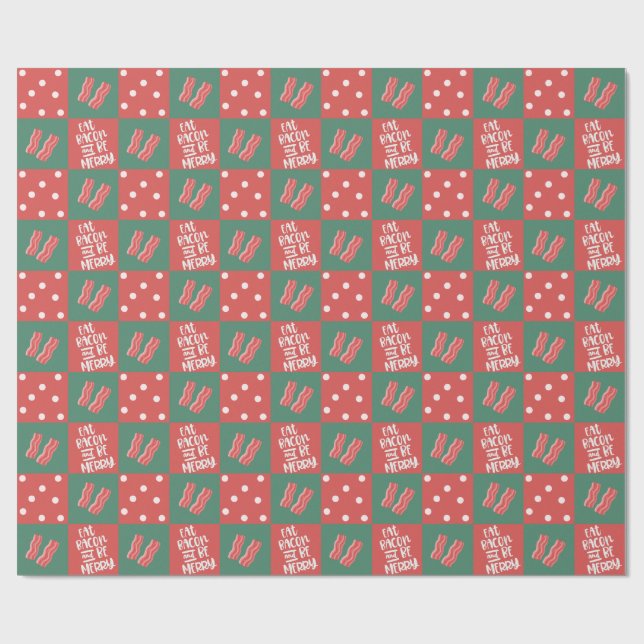 Papier Cadeau Enveloppe de cadeau de Noël de lard (Plat)