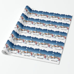 Papier Cadeau Enveloppe de cadeau de Père Noël d'attaque de