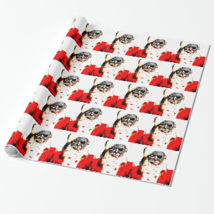 Papier Cadeau Enveloppe de cadeau de Père Noël de zombi