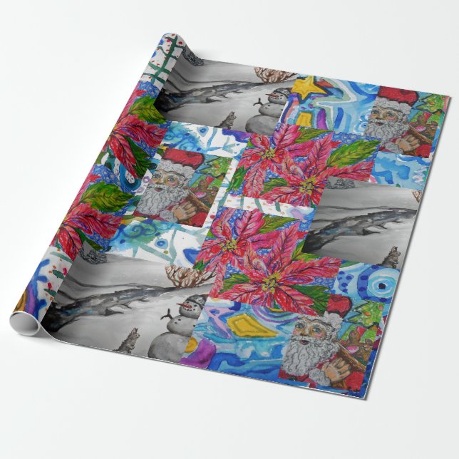 Papier Cadeau Enveloppe de cadeau de Pôle Nord (Déroulé)