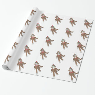 Papier Cadeau Enveloppe de cadeau de singe de chaussette
