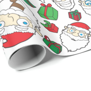 Papier Cadeau Enveloppe de cadeau drôle de Noël du père noël