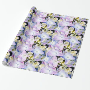 Papier Cadeau Enveloppe de cadeau florale d'hortensia