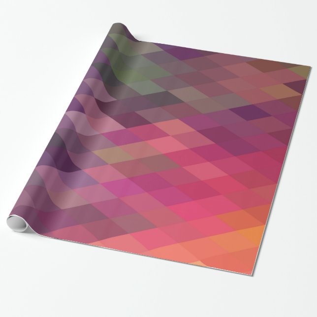 Papier Cadeau Enveloppe de cadeau géométrique de diamants (Déroulé)