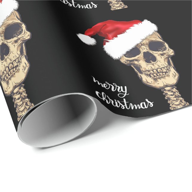 Papier Cadeau Enveloppe de cadeau gothique de Joyeux Noël de (Coin rond)