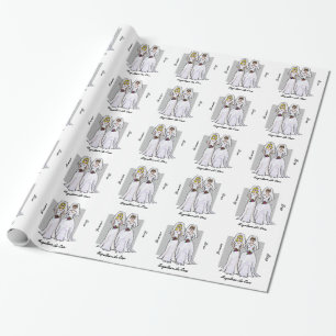 Papier Cadeau Enveloppe de cadeau lesbienne de mariage de