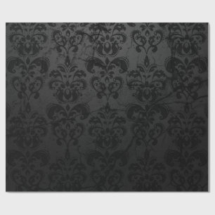 Papier Cadeau Enveloppe de cadeau noire de damassé