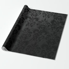 Papier Cadeau Enveloppe de cadeau noire de damassé
