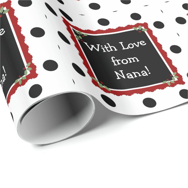 Papier Cadeau Enveloppe de cadeau personnalisée, avec amour de (Coin rond)