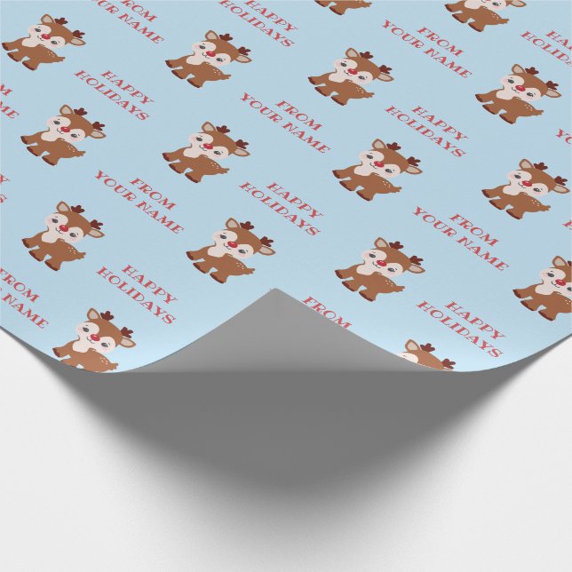 Papier Cadeau Enveloppe de cadeau personnalisée par renne mignon (Coin)