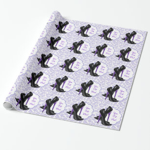 Papier Cadeau Enveloppe de cadeau pourpre de chaussure de talon
