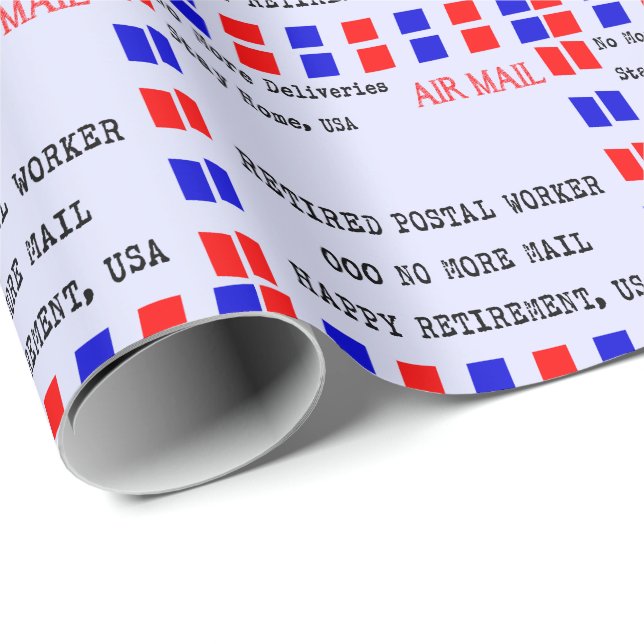 Papier Cadeau Enveloppe de cadeau retirée de travailleur postal (Coin rond)