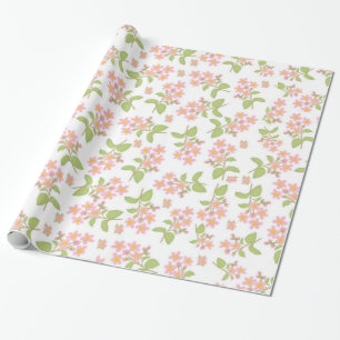Papier Cadeau Enveloppe de cadeau rose de fleurs de cerisier de