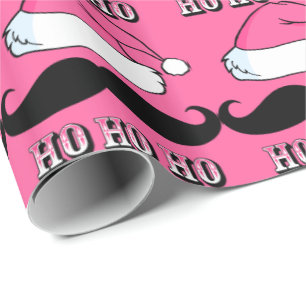 Papier Cadeau Enveloppe de cadeau rose de Père Noël de moustac