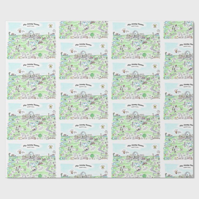Papier Cadeau Enveloppe de cadeaux de départ (Plat)