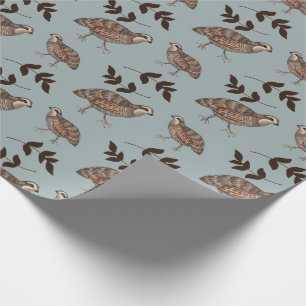 Papier Cadeau Enveloppe de cailles et de cadeau de brin