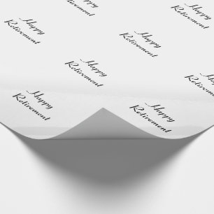 Papier Cadeau Enveloppe de retraite, noire et blanche de cadeau