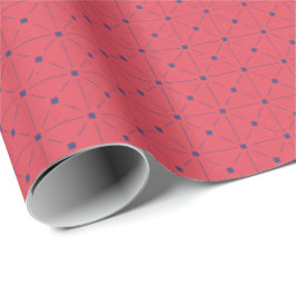Papier Cadeau Enveloppe géométrique Vivid Scarlet & Cobalt