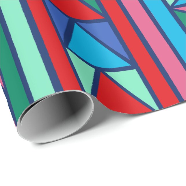Papier Cadeau Enveloppe graphique des Elves joyeux (Coin rond)