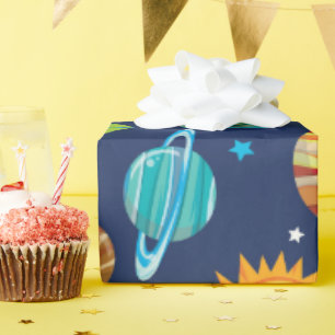 Papier Cadeau Enveloppe motif Fun Space