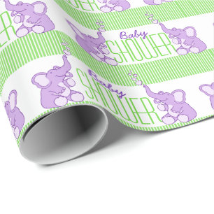 Papier Cadeau Enveloppe pourpre d'anniversaire de vert de baby