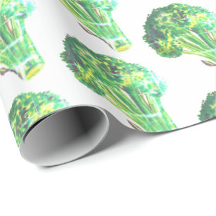 Papier Cadeau Enveloppe verte de gros brocoli en difficulté