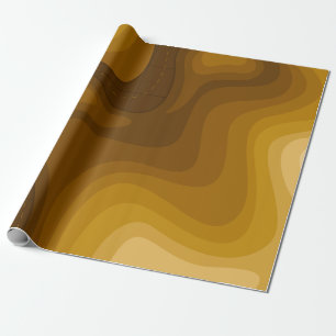 Papier Cadeau Enveloppement Brown des cartes topographiques