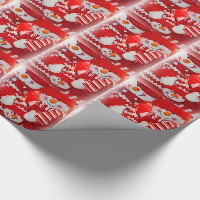 Papier Cadeau Enveloppement cadeau de Noël/Famille Snowman (Coin)