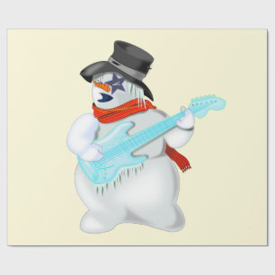 Papier Cadeau Enveloppement cadeau de Noël Papier Snowman avec g