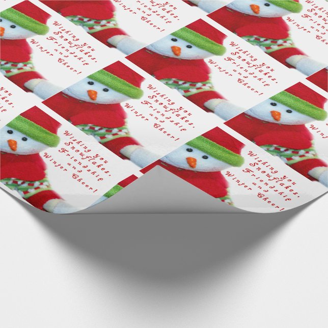 Papier Cadeau Enveloppement cadeau de Noël/Snowman & Hiver Cheva (Coin)