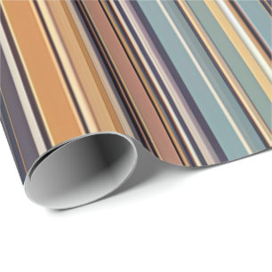 Papier Cadeau Enveloppement Cadeau Rustique Sunset Stripes - Mid