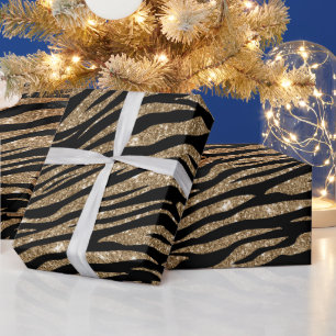 Papier Cadeau Enveloppement de la fête motif de la bande de tig