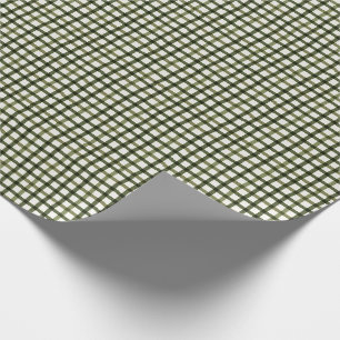 Papier Cadeau Enveloppement de Noël moderne En vichy vert