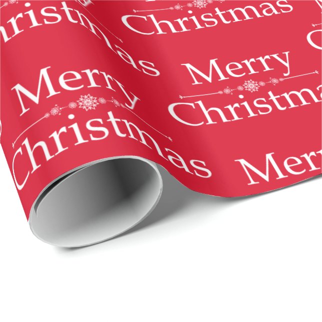 Papier Cadeau Enveloppement de Noël Papier-Joyeux Noël (Coin rond)