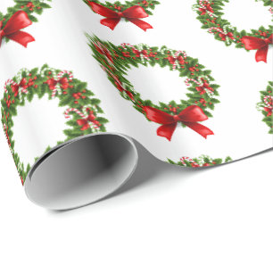 Papier Cadeau Enveloppement de Noël papier-Sucre de canne couron