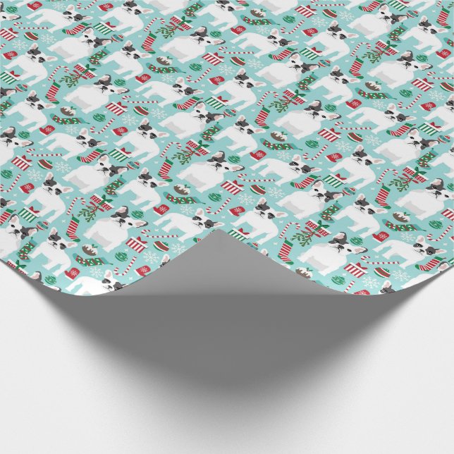 Papier Cadeau Enveloppement de noël pour Bulldog (Coin)