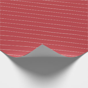 Papier Cadeau Enveloppement de Noël rayé moderne en Berry rouge