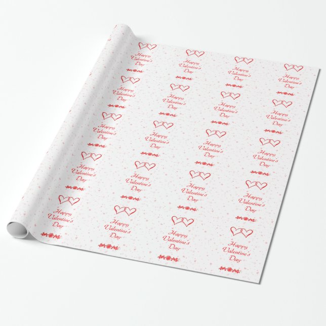 Papier Cadeau Enveloppement des coeurs Heureuses Saintes-Valenti (Déroulé)